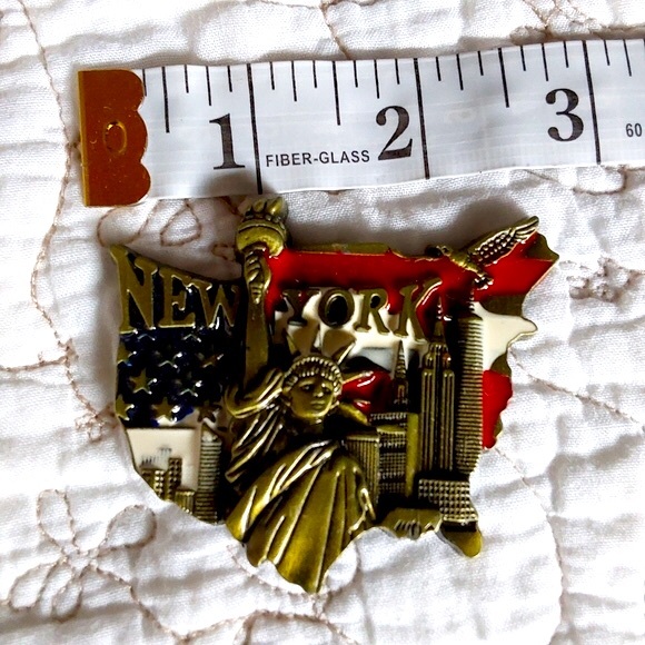 New York /American Flag Fridge magnet OS - Picture 2 of 4